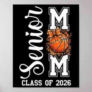 Coquette Sketll Bow Senior Mum Cl Of 2026 Graduati Poster