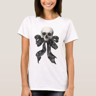 Coquette Skull Bow Gothic Cute T-Shirt