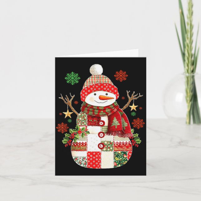 Coquette Snowman For Teens Grandkids Kids Family C Card (Front)