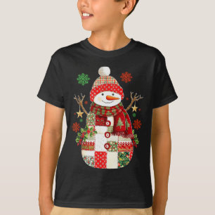 Coquette Snowman For Teens Grandkids Kids Family C T-Shirt