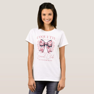 Coquette Social Club T-Shirt – Pink Bow Aesthetic