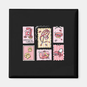 Coquette Stamp Veterinary Technician Vet Med Valen Magnet