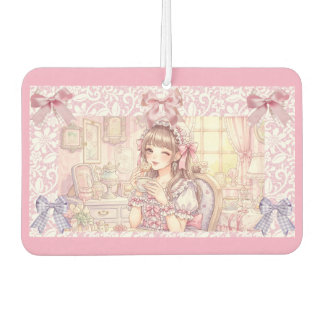 Coquette Tea Time – Pastel Ribbon Car Air Freshener