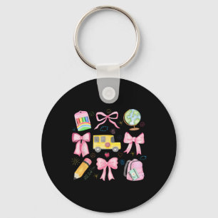 Coquette Teacher Appreciation Bows Last Day Back T Key Ring