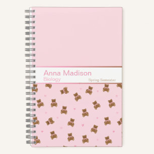 Coquette Teddy Bear Notebook