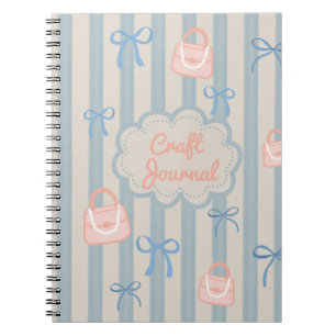 Coquette theme Ribbons & Bags personalised Notebook