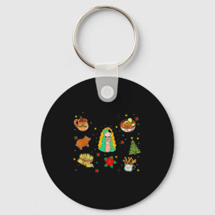 Coquette Tis The Season Mexican Christmas Spanish Key Ring