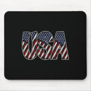 Coquette Usa American Girl Patriotic July 4th Wome Mouse Pad