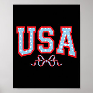 Coquette Usa American Girl Patriotic July 4th Wome Poster