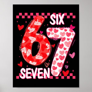 Coquette Valentine 67 Six Seven Preppy Heart Coupl Poster