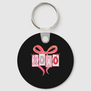 Coquette Valentine Xoxo Funny Valentine's Day Men Key Ring