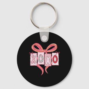 Coquette Valentine Xoxo Funny Valentine's Day Men Key Ring