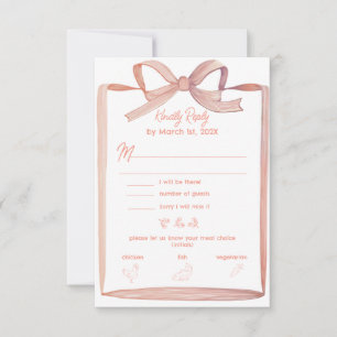 Coquette Vintage Cameo RSVP Card
