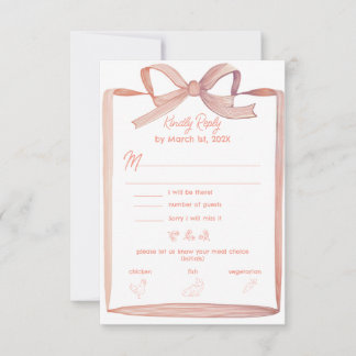 Coquette Vintage Cameo RSVP Card