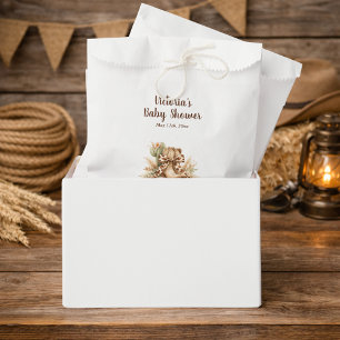 Coquette Western Boots Bow Cactus Baby Shower Favour Bag