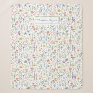 Coquette Wildflower Meadow Personalised Sherpa Blanket