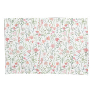 Coquette Wildflower Meadow Pink Pillowcase