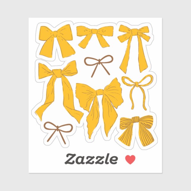 Coquette Yellow Bows Romantic (Sheet)