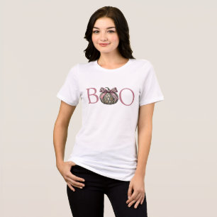 Coquettish Boo Halloween Snake Skin Pumpkin Pink  Tri-Blend Shirt
