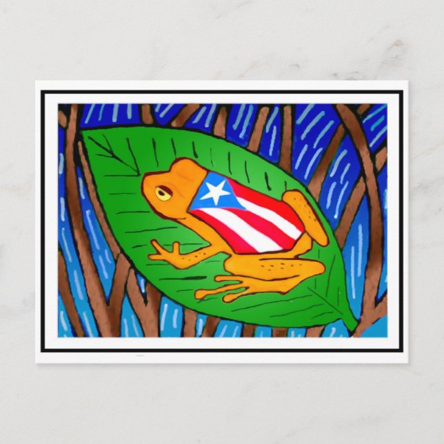 Coqui-flag Postcard (Front)