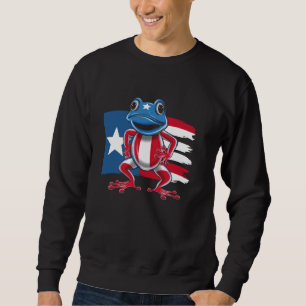 Coqui Frog Puerto Rico Pride Boricua Puerto Rican Sweatshirt