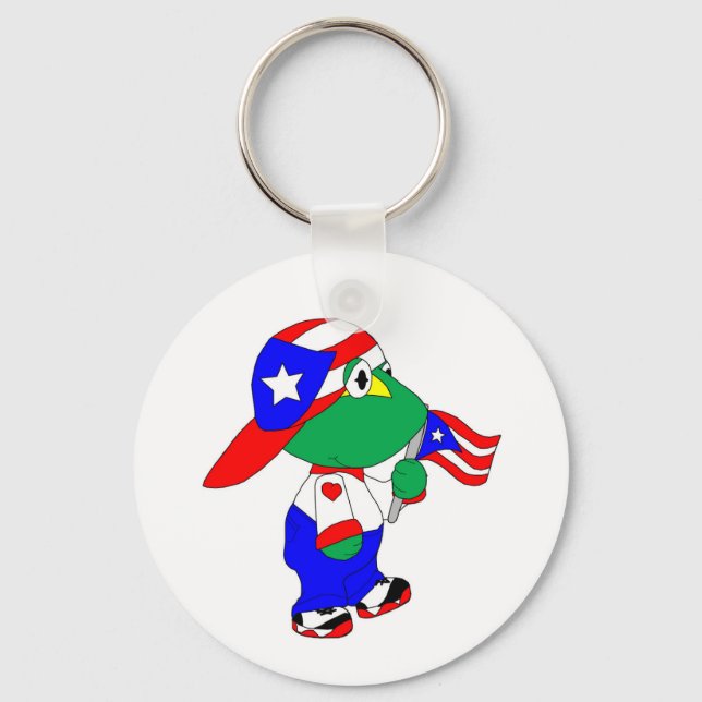 Coqui Puerto Rico Pride Key Ring (Front)