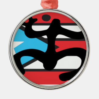 Coqui taíno on flag of Puerto Rico Metal Tree Decoration