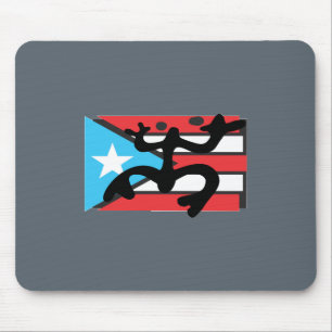 Coqui taíno on flag of Puerto Rico Mouse Pad