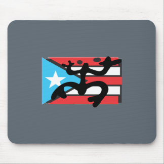 Coqui taíno on flag of Puerto Rico Mouse Pad