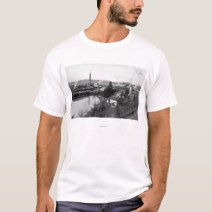 Coquille, OR Town View and Lumber Mills T-Shirt