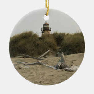 Coquille River Lighthouse, OR Ceramic Ornament