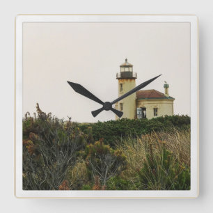 Coquille River Lighthouse, OR Square Wall Clock