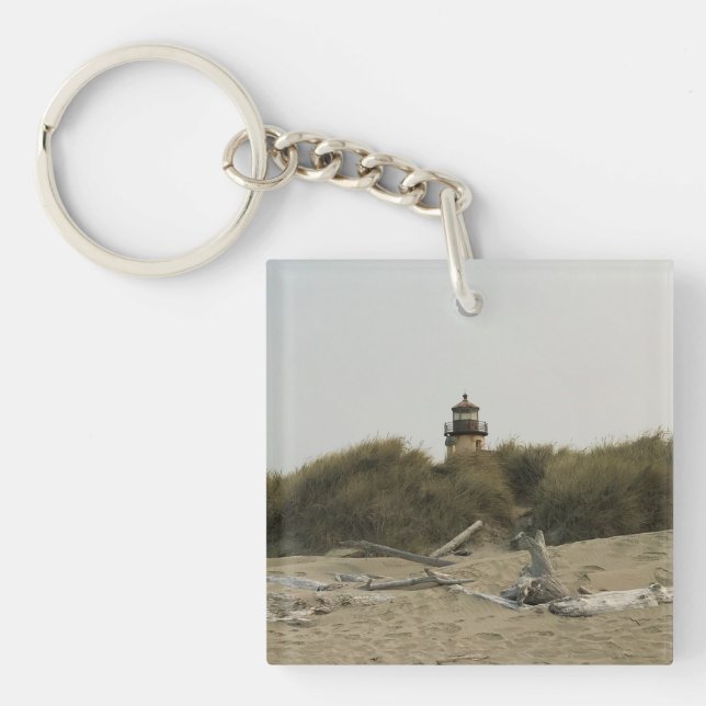 Coquille River Lighthouse, Oregon Key Ring (Front)