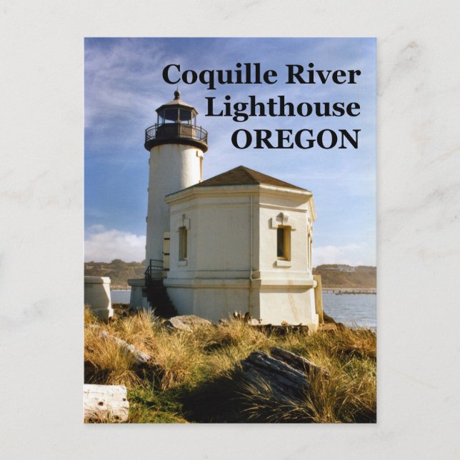 Coquille River Lighthouse, Oregon Postcard (Front)