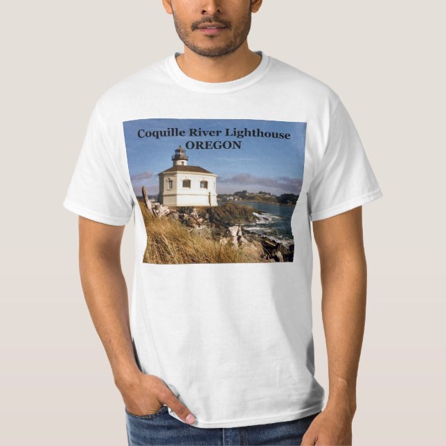 Coquille River Lighthouse, Oregon T-Shirt (Front)