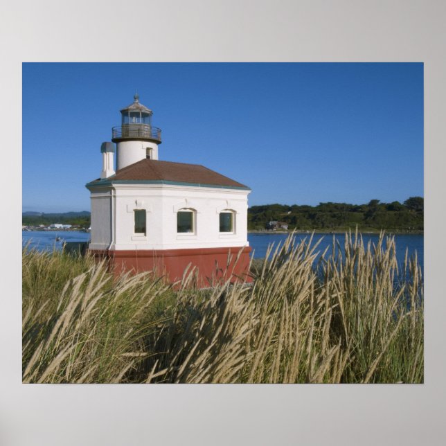 Coquille River lighthouse, Oregon, USA Poster (Front)