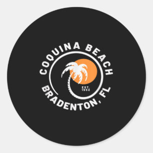 Coquina Beach Bradenton Fl Classic Round Sticker