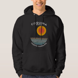 Coquina Beach NC Summertime Vacationing Squiggly W Hoodie