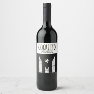 Coquito 100% Puertorico Wine Label