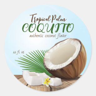 Coquito Coconut Tropical Classic Round Sticker