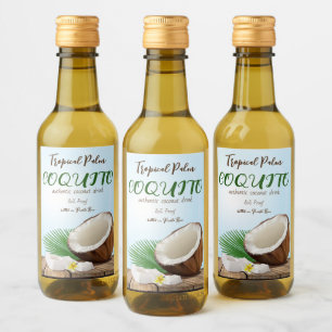 Coquito Coconut Tropical Wine Label