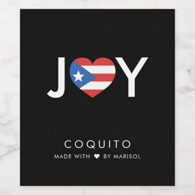 Coquito Food and Beverage Label Set (Single Label)