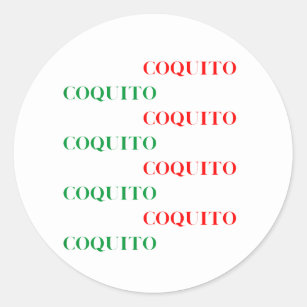 Coquito Green and Red  Classic Round Sticker
