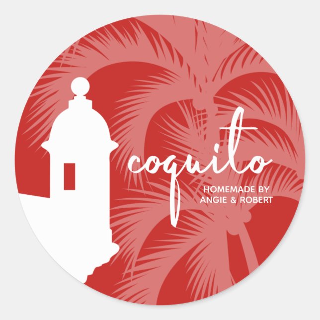 Coquito Palm Tree Sticker (Front)