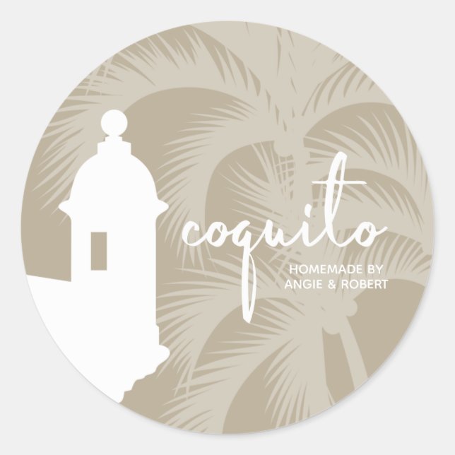 Coquito Palm Tree Sticker (Front)