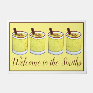 Coquito PR Puerto Rican Eggnog Christmas Holiday Doormat