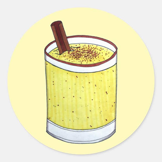 Coquito Puerto Rican Eggnog Rum Christmas Drink Classic Round Sticker (Front)