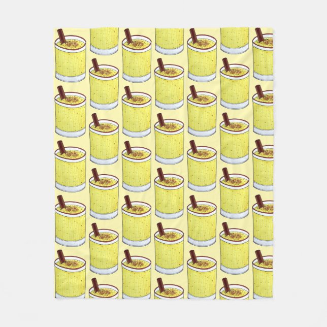 Coquito Puerto Rican Eggnog Rum Christmas Drink Fleece Blanket (Front)