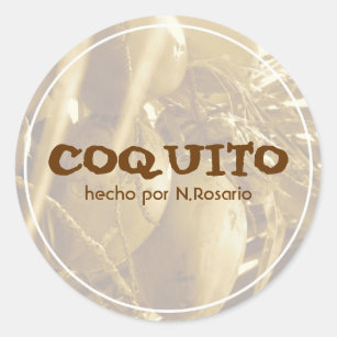Coquito Puertorriqueño Classic Round Sticker