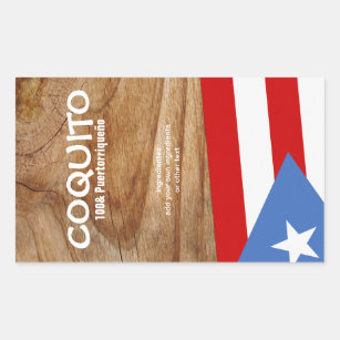 Coquito Puertorriqueno Flag Rectangular Sticker